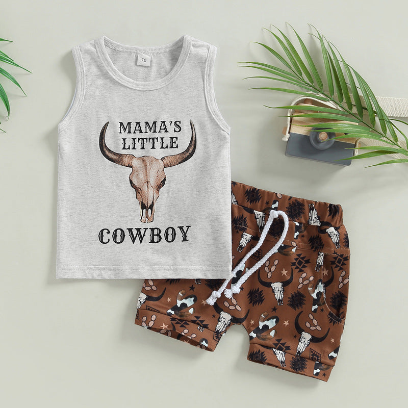 Wholesale Cotton Western Cowboy Back Boys Suit